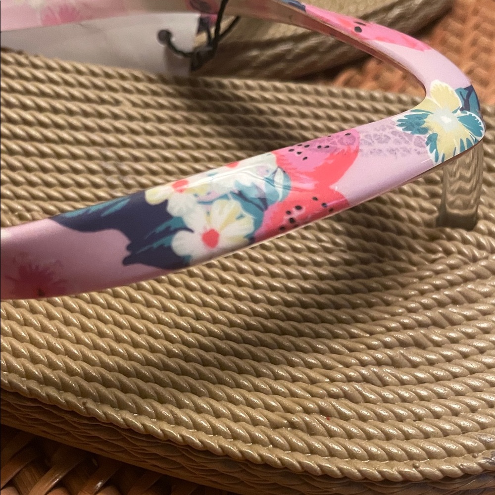 Vera Bradley Espadrille Look Flip Flops, Small - Picture 2 of 5